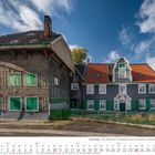 Remscheid - Haus Marksteller mit Wehrspeicher. Darunter ein Kalender für Oktober 2027. Historische Gebäude mit Fachwerk.