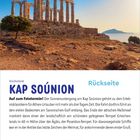 Vorderseite: 21 Mai, Freitag, KAP SOÚNION. Rückseite: Griechenland, KAP SOÚNION, Auf zum Fototermin! MARCO POLO Top-Highlight.