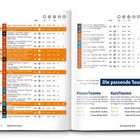 Seite 8-9: Links eine Tourliste mit Distanzen, rechts Infos zu PowerTouren und KurzTouren. Oben sind Symbole.