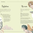 Deutschland: Sylphen und Nixen. 
Illustration mit zwei mythischen Figuren, eine Sylphe mit Flügeln und langem Haar, sowie eine Nixe mit Fischschwanz.