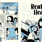 "Beat the Heat" zeigt zwei Menschen mit Eis, die sich vor der Sonne schützen. Sie reflektieren über schmelzendes Eis und Hitze.