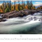 "Herbst in Lappland," darunter Zahlen von 1-30. Fluss mit Felsen, umgeben von Herbstbäumen.