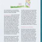 Seite 17. Text über Geburt und Selbsthypnose. Illustration eines Hauses mit Schild "Geburtshaus" und Luftballon.