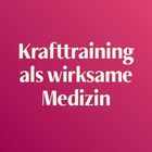 Text: "Krafttraining als wirksame Medizin" und "42 Regulation und Selbstfürsorge" auf rosa Hintergrund.