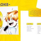 Text: "Karaoke-Date" oben links. Illustration zeigt zwei lachende, singende Personen im Manga-Stil mit Mikrofon.