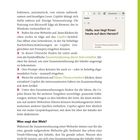 Seite 99. Oben rechts ein Fenster mit Text: "Hallo, was liegt Ihnen heute auf dem Herzen?" und "Zusammenfassung dieser Seite erstellen".