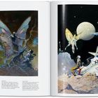 Links "Mothman", rechts "The Encounter". Fantasiewelten mit Schmetterlingswesen, einem Raumgleiter und einem Astronauten.