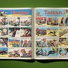 Comics mit "Tarzan by Edgar Rice Burroughs". Links: "Charge of the Chariots". Rechts: "The Man Hunt". Viele bunte Panels.