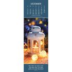 Kalender für Dezember. "Der Herr ist mein Licht und mein Heil; vor wem sollte ich mich fürchten?" Lampe und Lichter.