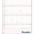 Kalenderblatt mit den Texten: "Name", "ZETTELWIRTSCHAFT", "November". Enthält Termine und Feiertage im November.