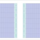 Wochenplan mit Wochentagen und Zeiten in Tabellenform. Zwei identische Spaltenblöcke nebeneinander.