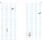 Stundenplan mit Wochentagen und Zeitspalten, illustriert mit kleinen Tieren in verschiedenen Posen.