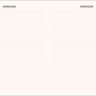 „ADRESSEN“ steht oben auf beiden Seiten; darunter viele horizontale Linien auf hellem Hintergrund.