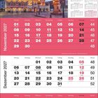 Kalender mit den Monaten November 2027 bis Januar 2028. Im Hintergrund ein illuminiertes historisches Gebäude bei Nacht.