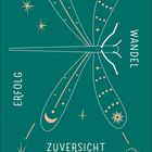 Die Libelle; Zu neuen Ufern aufbrechen; Erfolg, Wandel, Zuversicht; November-Kalender; stilisierte Libellen-Illustration.