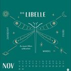"Die Libelle", "Zuversicht", "Erfolg", "Wandel", "Zu neuen Ufern aufbrechen", "NOV". Illustration: Libelle mit Sternen.