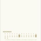 Kalender für November. Wichtige Tage: 1. Allerheiligen, 11. Martinstag, 14. Volkstrauertag, 17. Buß- und Bettag.