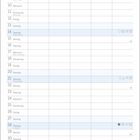 Kalender für November, Tage und Wochenenden, markierte Feiertage: Allerheiligen (1.), Volkstrauertag (14.), Totensonntag (21.).