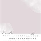 Novemberkalender, kleine Zweigdekoration. Feiertage: 1.11. Allerheiligen. 28.11. 1. Advent. Subtile pastellfarbene Töne.
