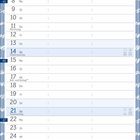 Kalenderseite November, mit Feiertagen: Allerheiligen, Martinstag, Volkstrauertag, Buß- und Bettag, Totensonntag, 1. Advent.
