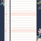 Kalenderblatt für November mit Feiertagen: Allerheiligen, Martinstag, Volkstrauertag, Buß- und Bettag, Totensonntag. Florales Muster.