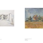 Links: Atelier de Fabrique en Ruines, 1898–1900; rechts: Le Pigeonnier de Bellevue, 1888–1892. Zwei Gemälde nebeneinander.