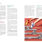 Auf den Seiten steht: "Regelmäßigkeit!", "Die ersten sechs Wochen", "So klappt der Start". 

Unten sieht man Beine von Läufern, die starten.