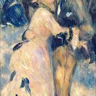 November 2021 Kalenderblatt; impressionistisches Gemälde eines tanzenden Paares, umgeben von einer Menschenmenge.