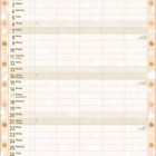 Kalenderblatt für November 2027 mit Wochentagen und Platz für Notizen. Verzierungen mit herbstlichen Motiven.