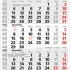 Kalender für 2027: Oktober, November, Dezember. Feiertage: 3.10 Tag der Deutschen Einheit, 31.10 Reformationstag.