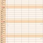 Kalenderblatt für August 2027, zeigt die Wochentage und -nummern in einer Tabelle mit farbigen Markierungen.