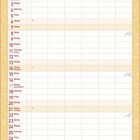 Monat November 2027, Wochentage und Notizen. Illustration mit Häusern, Bäumen und Tieren in warmen Farben.