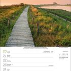 Kalender für November 2027: Montag 8. bis Sonntag 14., mit Bild einer Seebrücke bei Sonnenuntergang.