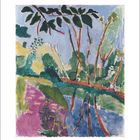 Matisse. Die Uferpartie · 1907. Ein Gemälde zeigt bunte Bäume und Wasserspiegelung.