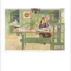 11 | 2027. Kalenderblatt mit Gemälde von Carl Larsson, zeigt Person am Tisch in gemütlichem, grünem Raum.