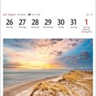26.7., Kalenderwoche 30; Hohe Düne auf der Halbinsel Fischland-Darß-Zingst; Strand, Meer, farbenfroher Himmel.