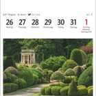 Juli | August, 30. Woche. 26 Montag bis 1 Sonntag, Nationalfeiertag (CH). Pavillon im Garten von Brodsworth Hall.