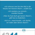 Kalenderblatt mit einem Witz über Susi und Karolin. Datum: 13. und 14. März. Unten rechts ein kleines, freundliches Logo.