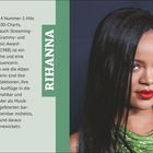 Kalender für Juli und August. Text über eine berühmte Musikerin. Zitat: „Die Leute... meistens ist es falsch.“