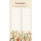 "November. Gott schenke dir Träume, Sehnsucht und Hoffnung, die dich antreiben und beflügeln." Darunter bunte Herbstblätter.