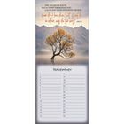 Text: "Siehe, ich habe dir geboten... Josua 1,9." Unten steht "November" mit Kalenderdaten. Herbstbaum im Nebel.