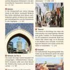 "Die schönsten Reiseziele" zeigt UNESCO-Weltkulturerbe-Stätten in Marokko. Bilder von Torbögen und einen belebten Marktplatz.