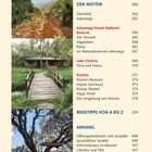 Seite 10, Inhaltsverzeichnis. Themen: Malindi Marine, Lamu-Archipel, Der Westen, Lake Victoria, Kisumu. Fotos von Landschaften.