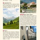 Seite 16: "Die schönsten Reiseziele". Beschreibungen von Orten in Südtirol mit Fotos von Landschaften und Architektur.