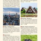 Titel: Die schönsten Reiseziele.  
Absätze beschreiben: Tōkyō, Nikko, Nyūtō Onsen, Shiretoko, Shirakawa-gō, Kanazawa, Kyōto mit Bildern von Stadtansichten und Landschaften.