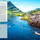 Tipps zum Schwimmen in Flüssen und Seen, Vorsicht: nie alleine schwimmen, kaltes Wasser, Schuhe tragen. Ruhe Flusslandschaft.