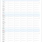 Kalender von November mit Tagesübersicht. Illustration: Strand, Möwe, Adler, Leuchtturm, Bäume.