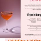 Mystic Margarita: 50 ml Tequila Blanco, 20 ml Palo-Santo-Erdbeersirup. Deko: Salz- oder Tajínrand. Glas: Coupette.