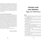 Texte: "Literatur rund ums Jammern - Tipps zum Weiterlesen", "Hast du etwas Inspiration gefunden?", "Daniela und Heike."