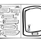 1. Smartphone-Verbot in der Kabine.  
2. Smartphone ausschalten.  
3. Keine Fotos ohne Rücksprache.  
4. Respektvoller Umgang.  
5. Nutzung bei wichtigen Angelegenheiten mit Erlaubnis.  
6. Konsequenzen bei Regelverstößen.

Links Symbole: Fußball, Flugzeug, Kamera, Brille, Ausrufezeichen. Rechts: Figur auf Fußball mit Stift.